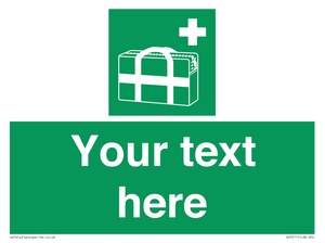 Custom sign safe condition Medical grab bag